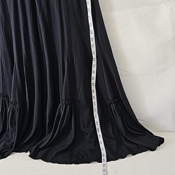 Peruvian Connection Womens Sz M Fonteyn Black Whimsigoth Fairy Grunge Midi Dress - Picture 9 of 12